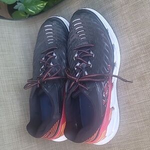 Hoka Black and Red Athletic Shoes SZ 12.5